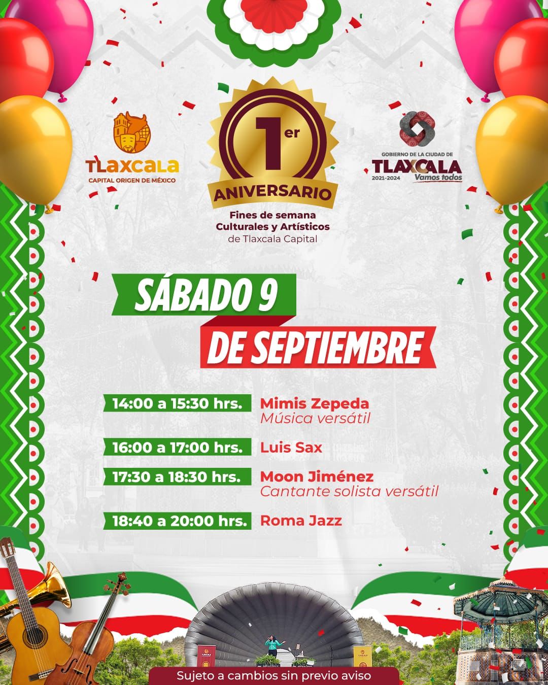 Llega a su primer aniversario Programa de actividades culturales y artísticas en la Ciudad de Tlaxcala